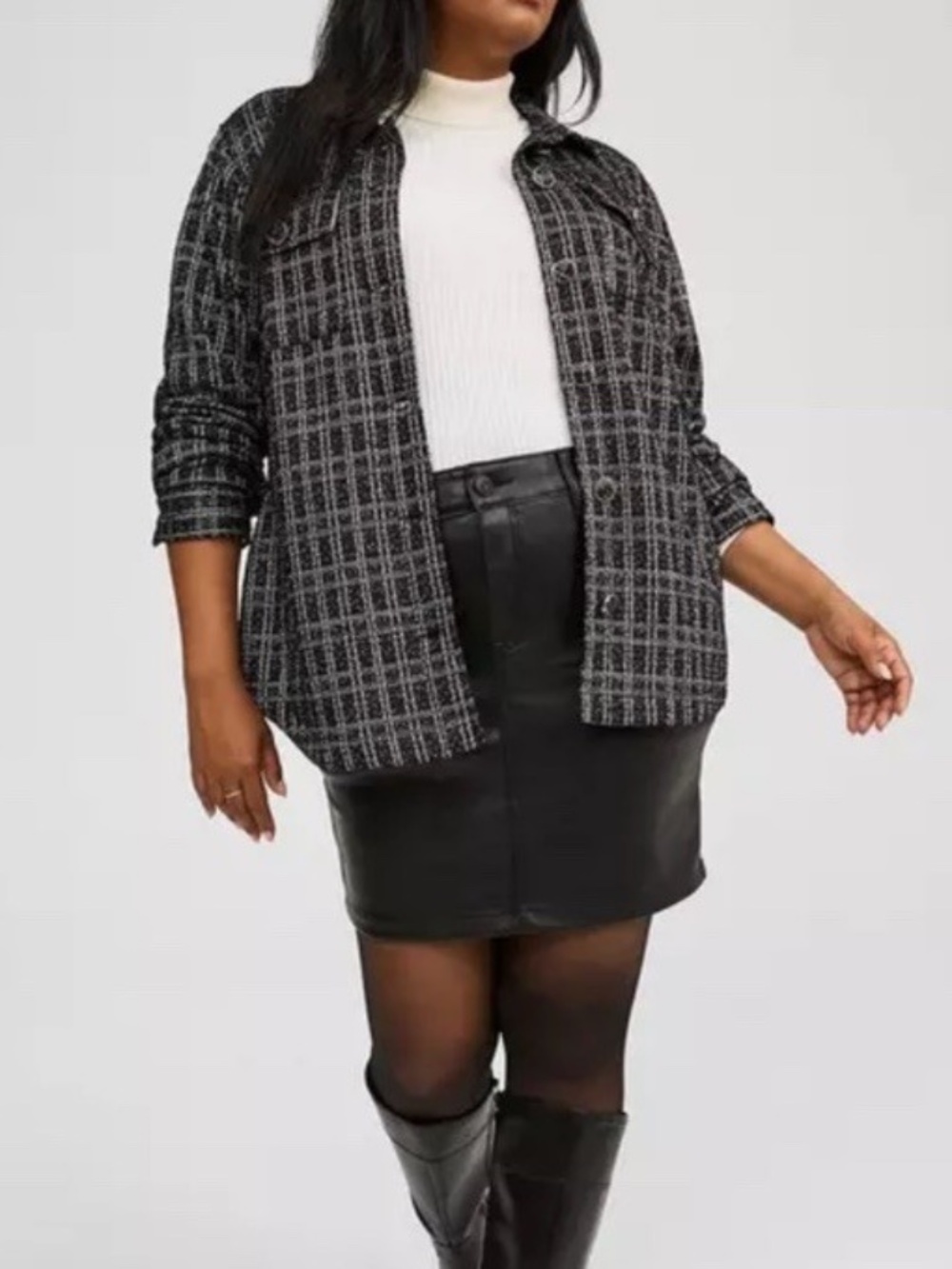 Torrid Stretch Boucle Shacket